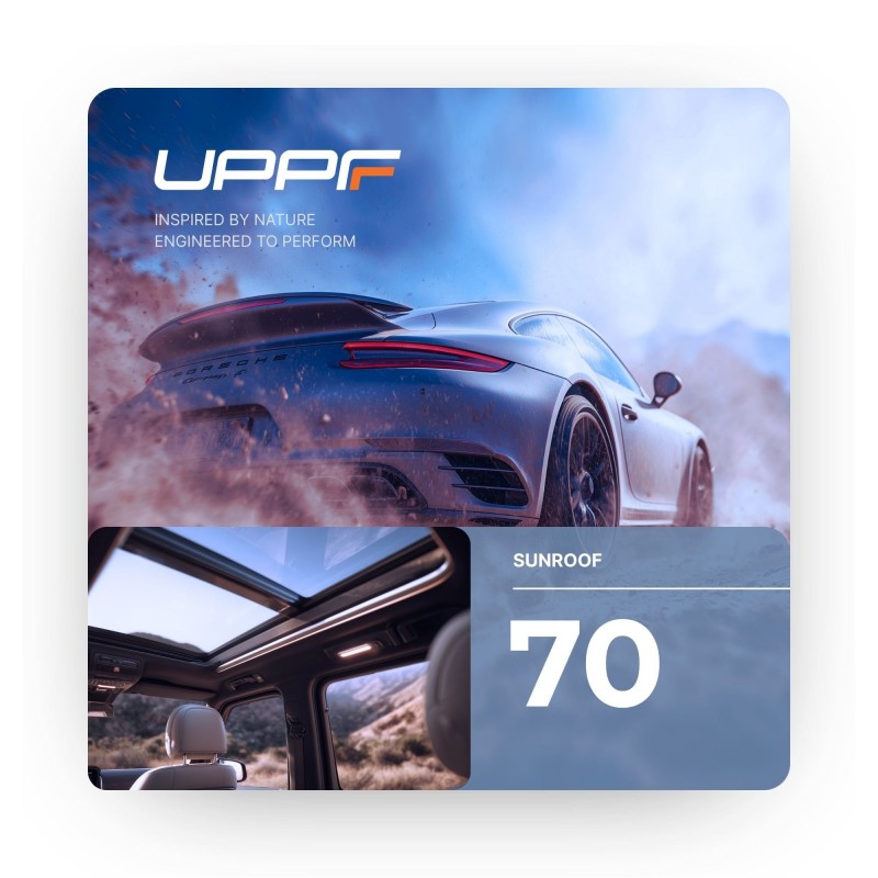UPPF Manta Sunroof 70 – TPU защитно и слънцезащитно фолио за панорамен покрив 